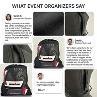 Sac de sport unisexe durable 34*42cm en polyester 300D/PU avec cordon de serrage, poche cachée, cordes épaisses de 7MM, cadeau pour événement de triathlon IRONMAN