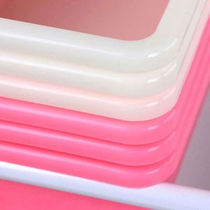 Kids Playroom Store Toys <b>Pink</b> Natural Wood Durable Toy Storage Organizer With 6 Removable Plastic Bins - Product Image 5
