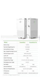 Batería de Litio Dyness Powerbrick Pro de 15 kWh con Inversor Híbrido de 10 kVA, 51.2 V, 280 Ah, 8000 Ciclos de Vida, Batería LiFePO4 para Energía Doméstica - Product Image 5