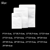 High Quality Reusable White Kraft Paper Pouches With Aluminum Foil Lining Portable Waterproof Food Storage Bags With Zipper