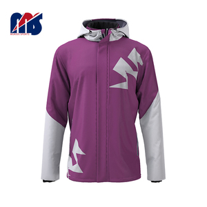 Chaqueta cortavientos personalizada de alta calidad para hombre, ropa de calle a prueba de viento con diseño de sublimación con capucha y cremallera completa - Product Image 3
