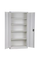 Armoire de rangement en métal à 2 portes, armoire de rangement en métal avec 4 étagères mobiles, prix de gros
