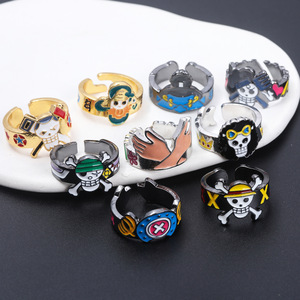 Venta al por mayor 1 pieza Luffy Zoro Nami Boa Law Sanji recoger colgante Anime Show fiesta Anime aleación <span class=keywords><strong>anillo</strong></span> - Product Image 5