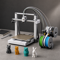 Printer 3D Hot Original Bambu Lab A2L Combo Kecepatan Tinggi dengan Leveling Otomatis Penuh 330*320*325mm Multicolor FDM 3D Printer Scale