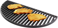Ensemble de casseroles en fonte durable KIMSTONE, fonte de fer en forme de demi-lune, pour barbecue, camping, kamado 21" 22" 23" 24"