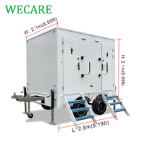 Wecare plastique portable salle de bain douche extérieure toilette mobile wc camping caravane toilette remorque luxe avec remorque mobile