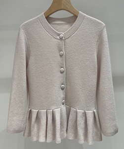 Nuovi <span class=keywords><strong>cardigan</strong></span> in lana di alta qualità 2025 cappotti autunno inverno da donna in morbido Cashmere lavorato a maglia a manica lunga <span class=keywords><strong>Beige</strong></span> color rosso blu e vino - Product Image 1