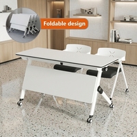 Table pliante personnalisable, gain de place, table de conférence de bureau, table d'étude pliable pour étudiants