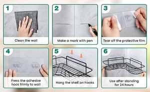 Étagère d'angle murale pour douche et cuisine, support de rangement pour shampoing avec ventouse, accessoires de salle de bain - Product Image 2