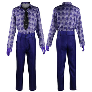 <span class=keywords><strong>Costume</strong></span> da Joker per Cosplay, Set Completo con Giacca, Camicia, Gilet, Cravatta, Abito da <span class=keywords><strong>Clown</strong></span> per Uomo, Costumi di Halloween - Product Image 3