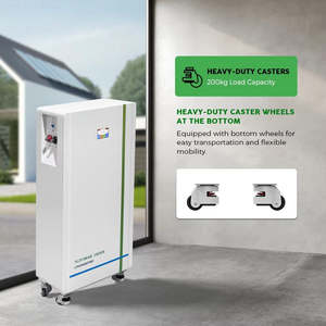 แบตเตอรี่ลิเธียม200Ah 51.2V ติดผนัง5kW 15KWH เก็บพลังงานแสงอาทิตย์สามารถไฮบริดกริด IP65ใช้ในบ้าน200Ah 50kg LiFePO4 W - Product Image 2