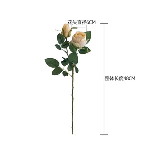 CallaFloral Ramo de Rosas Artificiales Amarillas con Tela de Pan Tejida para Decoración de Bodas y Hogar YC1013 - Product Image 4