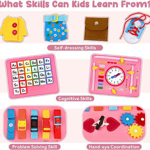 <span class=keywords><strong>Livre</strong></span> sensoriel en feutre Montessori pour l'autisme, <span class=keywords><strong>livre</strong></span> d'activités pour bébé, tableau d'histoires, livres illustrés, outil d'apprentissage précoce - Product Image 4