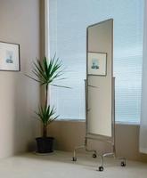 SWT 2023 miroir debout au sol mobile grand miroir pleine longueur pour miroir de yoga de danse de gymnastique