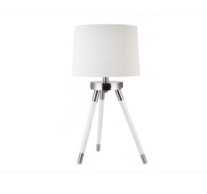 Lampe de bureau moderne Wyndham Wingate HL-61303-S68-010D, corps en fer avec abat-jour en forme de tambour, base d'ampoule E26 pour chambre King ou Queen - Product Image 5