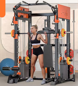 Jaula de Sentadillas Todo en Uno de Grado Profesional <span class=keywords><strong>con</strong></span> Brazo Motorizado, <span class=keywords><strong>Barra</strong></span> <span class=keywords><strong>Smith</strong></span>, Máquina de Ejercicios para Pectorales y Pantorrillas <span class=keywords><strong>con</strong></span> Capacidad de Carga de 700 kg - Product Image 6