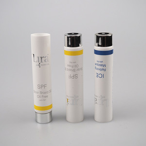 Tube souple sans huile cosmétique de bouclier <span class=keywords><strong>solaire</strong></span> vide de 35g avec capuchon en argent - Product Image 1