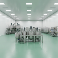 Homogénéisateur à vide bidirectionnel à écran tactile PLC, en SUS316L, conçu pour les usines cosmétiques moyennes SME-C 300 L
