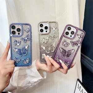 Las fundas más nuevas para teléfonos móviles con diamantes para iPhone 16 pro Max, venta al por mayor, fundas para teléfonos móviles con mariposas - Product Image 5
