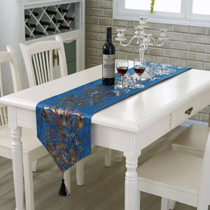 30*275cm 12*108 pulgadas Tamaño personalizado Bienvenido Patrón de flora <span class=keywords><strong>simple</strong></span> Hoja digital Impresión impresa Camino de mesa - Product Image 3