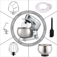 700W électrique en acier inoxydable appareil de cuisine mélangeur sur socle avec crochet à pâte bol de mélange robot culinaire hachoir à viande mélangeurs de nourriture