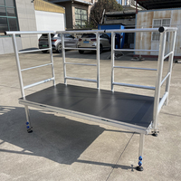 Plateforme de scène modulaire portable en aluminium 4x8 pieds avec pieds réglables pour location de mariages et concerts