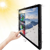 Monitor Layar Sentuh Kapasitif 10 Titik Ukuran 15.6 18.5 21.5 Inci, Input VGA AV, Monitor LCD, Monitor Komputer Industri