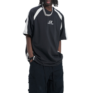 T-shirt formel pour homme à manches courtes en tricot brodé, polyester/coton, personnalisable - Product Image 1
