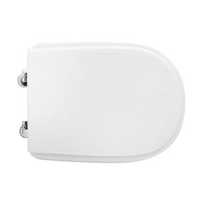 Asiento de inodoro para Facis Ginevra Shape 6, bisagras de lazo blancas, 56,5 cm de longitud, tapa para asiento de inodoro - Product Image 1