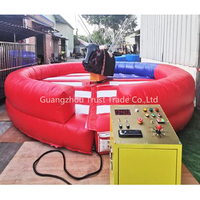 Vente chaude parc d'attractions machine d'équitation rodéo tronçonnage taureaux anneau de taureau mécanique gonflable