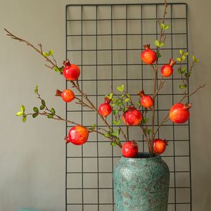 Rama de Granada Artificial CallaFloral, Color Rojo Anaranjado, Plástico, Decoración de Interiores MW10885 - Product Image 3
