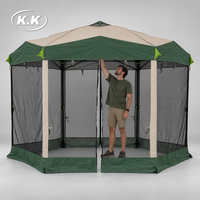 Tente de camping familiale instantanée Kawagebo Kamp (KK) résistante aux UV 11,5' x 10' avec ouverture centrale, fabricant OEM ODM