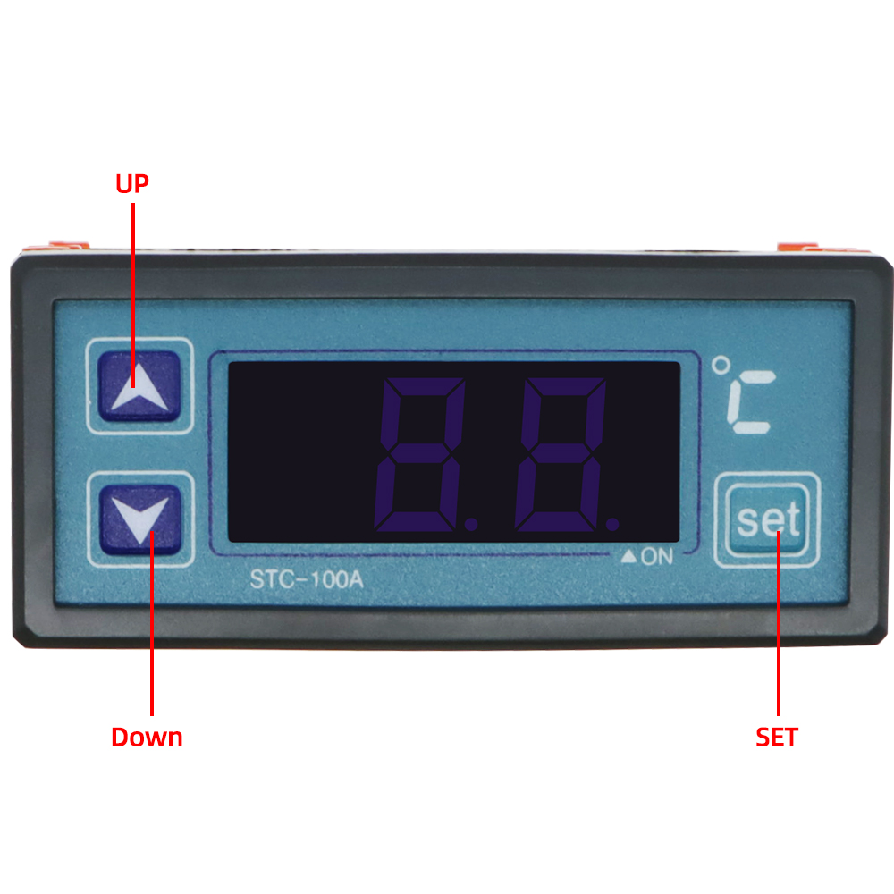 STC-100A Temperature Controller Cool Heat Refrigerator Thermostat AC 220V Regulator Thermoregulator Thermocouple 2M NTC sensor(图3)