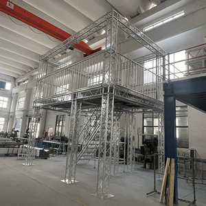 Structure <span class=keywords><strong>de</strong></span> toit pyramidale double couche en alliage d'<span class=keywords><strong>aluminium</strong></span> argent-noir pour parcours d'obstacles Spartan pour adultes Thomas - Product Image 6