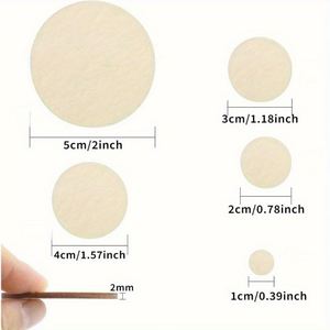 100 PCS 1cm Unfinished Wood <b>Circles</b> Natural Round <b>Wooden</b> Disc Cutouts Blank Wood Rounds for DIY <b>Crafts</b> Customizable Shape - Product Image 3