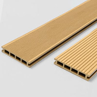 Tablas de Terraza WPC de Alta Resistencia Everwall, Planchas Compuestas Resistentes a Impactos, Duraderas, con Ranuras, para Pisos Exteriores