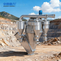 Séparateur d'air vertical entièrement fermé, moteur AC modulaire, haute capacité, faible consommation d'énergie, installation rapide pour la classification du sable et de la poudre
