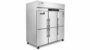 Congélateur vertical commercial à refroidissement par air 1580L 6 portes en acier inoxydable pour restaurant et cuisine G1.84M6/D1.84M6 1580L Si - Product Image 4