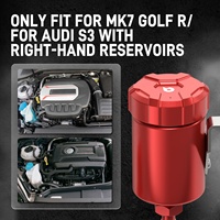 Kit de Reubicación del Depósito de Líquido Limpiaparabrisas BEVINSEE para VW MK7 Golf R