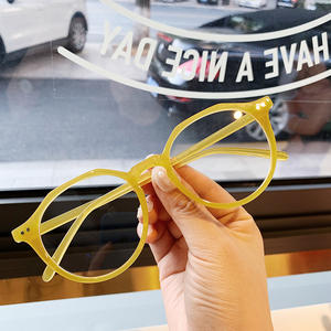 Monturas de Gafas Redondas Retro R2-6002, Montura Completa Unisex, Ligeras, Anti-UV y Anti-Luz Azul, Lentes AC, Origen Taizhou - Product Image 1