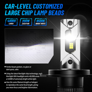 Novsight N96 Super luminoso H4 200W luce anabbagliante 9-36V Auto H11 lampadina Faro per Auto H4 <span class=keywords><strong>H7</strong></span> - Product Image 3