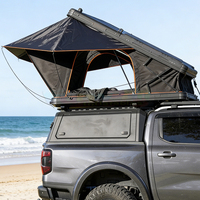 Tente de toit pliable en aluminium imperméable pour 2-3 personnes, tente de toit rigide pour camionnette, camping-car tout-terrain, tente de toit pour voiture