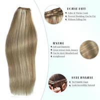 Extensions de cheveux européens Remy LONGFOR 14-30 pouces 100g Machine Double trame Double trame Cheveux clairs avec reflets blond platine