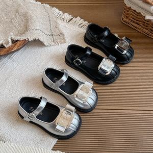Chaussures Mary Jane en cuir PU de style rétro pour filles et enfants, à fermeture auto-agrippante, bout rond, talon plat, chaussures décontractées polyvalentes de style coréen - Product Image 2