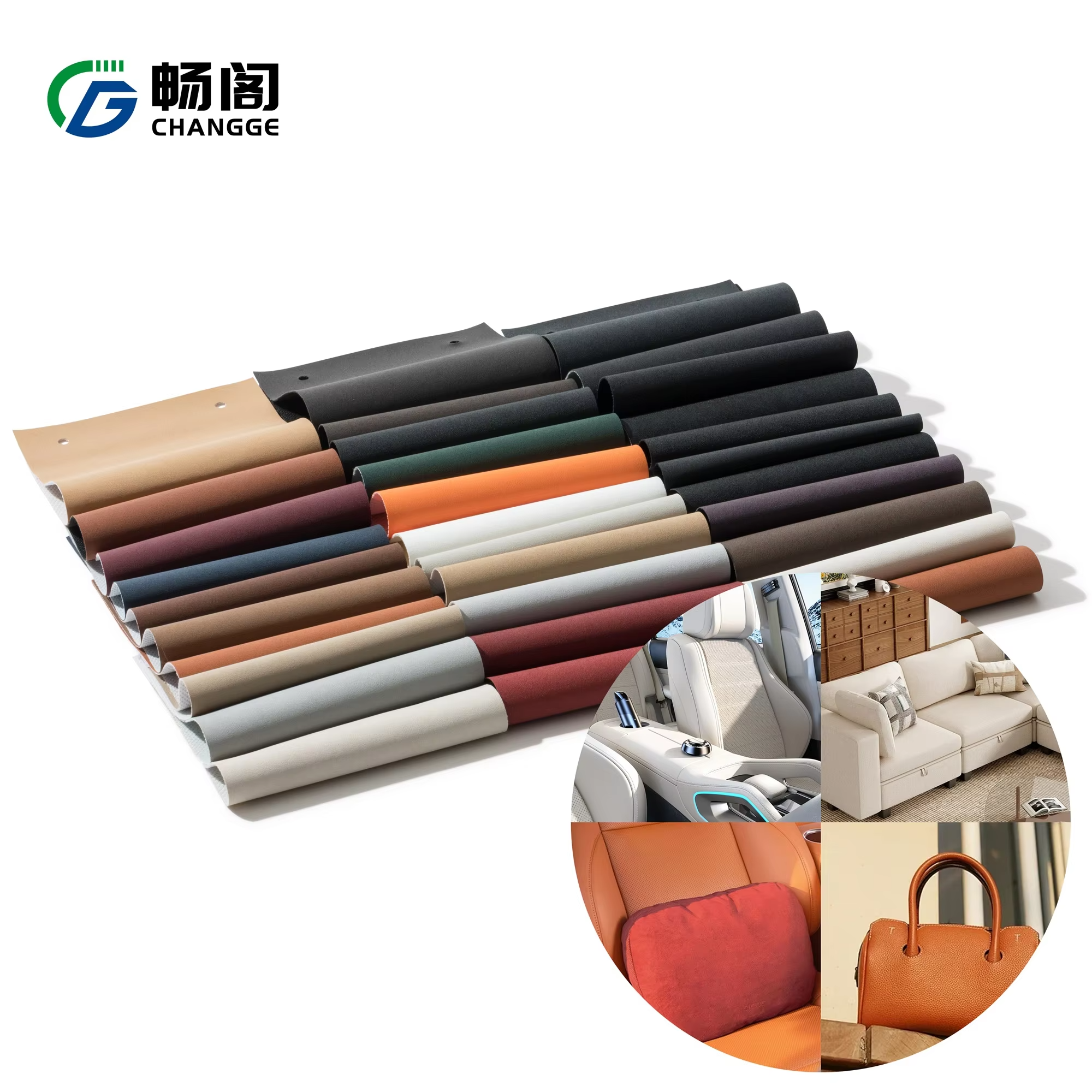 High Quality Synthetic Leather-Embossed Aging Resistance Fabric Leather for Car Furniture