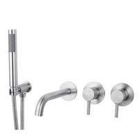 2024 plus récent ensemble de douche de salle de bain chaud et froid au design contemporain ensemble de douche à effet pluie murale avec bec de baignoire