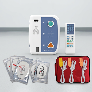 เครื่องฝึกหัดเครื่องกระตุกหัวใจไฟฟ้าชนิดพกพา XFT AED รุ่น XFT-120C+ เครื่องฝึก DEA สำหรับการฝึกปฐมพยาบาลและการช่วยฟื้นคืนชีพ พร้อมรีโมทคอนโทรลและแผ่นแปะ - Product Image 1