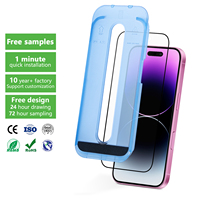 Aurey 2.5D 3 Packs 9H Verre trempé mat anti-poussière anti-reflet résistant aux chocs pour téléphone portable iPhone 16 15 14 13 12