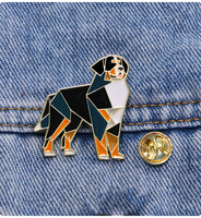 Haute qualité en gros personnalisé épingles colorées badge mignon kawaii fait à la main chien décoration animal métal doux émail broche dessin animé