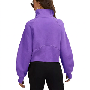 Sweat-shirts pour femmes de style nouveau, de haute qualité, pour l'hiver, avec logo personnalisé imprimé sur le devant, 100% coton, vente en gros, coupe classique - Product Image 6